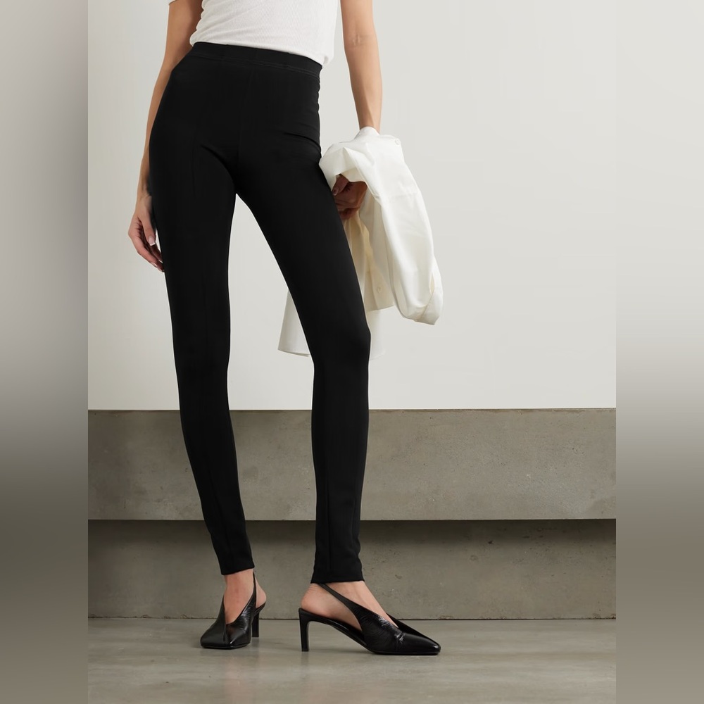 Carven Paris Black High-Waisted Pull On Skinny Trousers